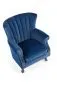 Fotel do salonu TITAN VELVET granatowy w stylu ludwikowskim | MIRAT.