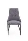 Krzesło K365 VELVET szare z metalowymi nogami do salonu | MIRAT. w stylu GLAMOUR kolekcja