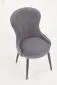 Krzesło K366 VELVET szare z przeszyciami tapicerowane aksamitem | MIRAT. styl GLAMOUR