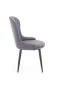 Krzesło K366 VELVET szare z przeszyciami tapicerowane aksamitem | MIRAT. styl GLAMOUR