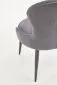 Krzesło K366 VELVET szare z przeszyciami tapicerowane aksamitem | MIRAT. styl GLAMOUR