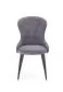 Krzesło K366 VELVET szare z przeszyciami tapicerowane aksamitem | MIRAT. styl GLAMOUR