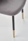 Krzesło K379 VELVET szare/złote aksamitne na metalowych nogach | MIRAT. w stylu kolekcja