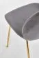 Krzesło K381 VELVET szare/złote tapicerowane aksamitem | MIRAT. styl GLAMOUR