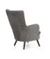 Fotel RAVEL VELVET szary/czarny tapicerowany aksamitem | MIRAT.