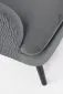 Fotel RAVEL VELVET szary/czarny tapicerowany aksamitem | MIRAT.