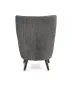 Fotel RAVEL VELVET szary/czarny tapicerowany aksamitem | MIRAT.