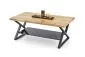 Ława XENA PROSTOKĄT 110x60 ze szklaną półką do salonu w stylu loft | MIRAT. styl LOFT