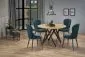 Stół MOZAMBIK 120x120 dąb/czarny okrągły do salonu | MIRAT. styl LOFT