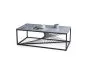 Ława INFINITY 2 120x60 z efektem marmuru na nietypowej czarnej podstawie | MIRAT. styl LOFT
