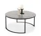 Stolik kawowy MACAO 80x80 szara/czarna do salonu w stylu industrialnym | MIRAT. styl LOFT