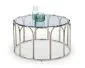 Stolik kawowy OLIVIA 81x81 dymiona okrągły w stylu glamour | MIRAT. styl GLAMOUR