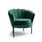 Fotel ANGELO ciemny zielony na metalowych czarnych nogach | MIRAT. styl GLAMOUR, LOFT