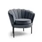 Fotel ANGELO szary na czarnych nogach do salonu | MIRAT. styl GLAMOUR, LOFT