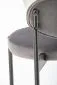 Hoker niski H-108 VELVET szary w stylu loft I sklep MIRAT. styl LOFT