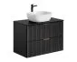 Szafka pod umywalkę ADEL BLACK 82 80cm czarny mat ryflowane fronty I sklep meblowy MIRAT. styl LOFT, RYFLOWANY