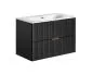 Szafka pod umywalkę ADEL BLACK 82 80cm czarny mat ryflowane fronty I sklep meblowy MIRAT. styl LOFT, RYFLOWANY