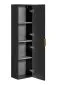 Szafka łazienkowa ADEL BLACK 80 35cm czarny mat ryflowane fronty I sklep meblowy MIRAT. styl LOFT, RYFLOWANY