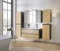 Szafka łazienkowa MONAKO GREY OAK 811 40cm szary/dąb z koszem wisząca I sklep meblowy MIRAT. styl LOFT kolekcja MONAKO