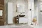 Szafka pod umywalkę ICONIC WHITE 60cm + SANTA FE OAK 81-01-A ryflowane fronty zestaw z blatem I sklep meblowy MIRAT. styl RYFLOWANY