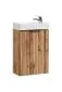 Szafka pod umywalkę ADEL OAK 82 40cm dąb wotan wąska I sklep meblowy MIRAT. styl RYFLOWANY, SKANDYNAWSKI