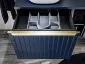 Szafka pod umywalkę SANTA FE DEEP BLUE 80 cm niebieska indigo I sklep meblowy MIRAT. styl RYFLOWANY kolekcja SANTA FE DEEP BLUE