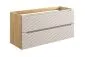 Szafka pod umywalkę OCEAN BEIGE 82-120-2S 120cm dąb olejowany/beżowa dwuszufladowa I sklep meblowy MIRAT. styl GLAMOUR kolekcja OCEAN