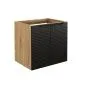Szafka pod umywalkę LUXOR BLACK 82-60-2D 60cm dąb olejowany/czarna fronty w stylu glamour I sklep meblowy MIRAT. styl GLAMOUR