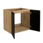 Szafka pod umywalkę LUXOR BLACK 82-60-2D 60cm dąb olejowany/czarna fronty w stylu glamour I sklep meblowy MIRAT. styl GLAMOUR