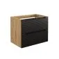 Szafka pod umywalkę LUXOR BLACK 82-70-2S 70cm dąb olejowany/czarna glamour I sklep meblowy MIRAT. styl GLAMOUR