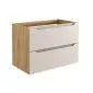 Szafka pod umywalkę LUXOR BEIGE 82-80-2S 80cm dąb olejowany/beżowa glamour I sklep meblowy MIRAT. styl GLAMOUR kolekcja LUXOR