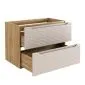 Szafka pod umywalkę LUXOR BEIGE 82-80-2S 80cm dąb olejowany/beżowa glamour I sklep meblowy MIRAT. styl GLAMOUR kolekcja LUXOR