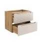Szafka pod umywalkę LUXOR BEIGE 82-70-2S 70cm dąb olejowany/beżowa fronty 3D I sklep meblowy MIRAT. styl GLAMOUR