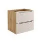 Szafka pod umywalkę LUXOR BEIGE 82-60-2S 60cm dąb olejowany/beżowa z szufladami I sklep meblowy MIRAT. styl GLAMOUR