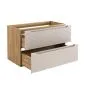 Szafka pod umywalkę LUXOR BEIGE 82-90-2S 90cm dąb olejowany/beżowa z szufladami I sklep meblowy MIRAT. styl GLAMOUR kolekcja LUXOR