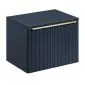 Szafka pod umywalkę nablatową SANTA FE DEEP BLUE 60 cm niebieska indigo COMAD | MIRAT. styl RYFLOWANY kolekcja SANTA FE DEEP BLUE