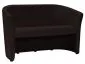 Brązowa dwuosobowa sofa tapicerowana ekoskórą do salonu TM-2
