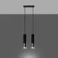 Lampa wisząca LOOPEZ 2 czarny/chrom | sklep MIRAT kolekcja loopez