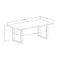 Stół HALLE 200x100 dąb wotan/czarny na metalowych nogach I sklep meblowy MIRAT. styl LOFT