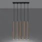Lampa wisząca PASTELO 5L drewno | sklep MIRAT kolekcja pastelo