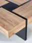 Stolik kawowy SEVILLA 100x100 dąb/czarny HALMAR | MIRAT. styl LOFT