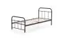 Łóżko LINDA 90x200 czarne metalowe jednoosobowe | MIRAT. styl LOFT