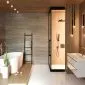 Wieszak na ręczniki KDM-04 czarny łazienkowy stojący drabinka | MIRAT. styl LOFT