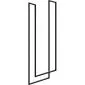Wieszak na ręczniki WM-02 czarny metalowy wiszący | MIRAT. styl LOFT