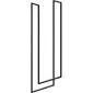 Wieszak na ręczniki WM-04 czarny metalowy wiszący | MIRAT. styl LOFT