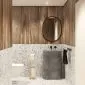 Stojak na papier REGARD PLUS złoty metalowy | MIRAT. w stylu LOFT kolekcja
