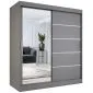 Szafa przesuwna MODUO COMFORT 3 180 antracyt z lustrem | MIRAT. kolekcja MODUO COMFORT