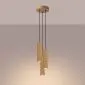 Lampa wisząca KARBON 3P złoty | sklep MIRAT kolekcja karbon