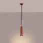 Lampa wisząca KARBON 1 ochra czerwona | sklep MIRAT kolekcja karbon