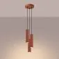 Lampa wisząca KARBON 3P ochra czerwona | sklep MIRAT kolekcja karbon